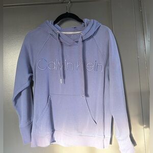Calvin Klein Women’s Small Embroidered Periwinkle Hoodie
